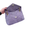 Womens Handv￤ska av h￶gsta kvalitet Purple Blue Chain Denim Bag Washed Canvas Shoulder Crossbody Bags Classic Letter Sequined Flap Designer