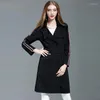 Casacos de trincheira feminina Autumn High Fashion Woman Woman Classic Double Bastted Coat Double Impermea Caneta Business Women Outerwear 1085