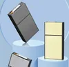 Новейший портсигар-контейнер с USB-зажигалкой, перезаряжаемая электрическая емкость 20 шт., 3 цвета, аксессуары для инструментов для курения