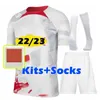 RBL 23 24 Soccer Jerseys FORSBERG Camiseta HEE CHAN HALSTENBERG POULSEN Sorloth 2023 2024 Football Shirts CUNHA Szoboszlai Olmo Silva Men Kids child full set