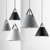 Lâmpadas pendentes Lâmpada moderna Cone White Hanglamp Dining Room Living Bar Light Luminire Kitchen Lighting Nordic