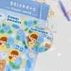 Papel de regalo dibujos animados DIY niñas flor pegatina Pocards marco decorativo Scrapbooking pegatinas Kawaii material de papelería escolar