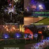 Solar LED Light Outdoor Waterdicht 90/120/150 LED LAWN LAMPS Vuurwerk Lichten Garden Decor Holiday Year Kerstmis Kerstmis