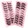 Multilayer Thick Diamond False Eyelashes with Glitter Powder Messy Crisscross Reusable Hand Made Curly Fake Lashes Full Strip Bling Eyelashes