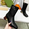 High Quality Double G Ankle Boots Designer Leather Heel Boots GGity Stylish Women Winter Blondie Booties Sexy Warm dfdf