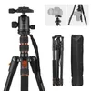 Tripods 200cm 2-in-1 Pography Camera Camera Tripod للهاتف Max. 5 كجم تحميل ألومنيوم سبيكة 360 درجة قابلة للتدوير مع كيس حمل