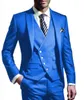 Eccellente blu royal smoking dello sposo picco risvolto slim fit groomsmen abito da sposa uomo alla moda giacca blazer 3 pezzi vestito