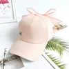 Berretti da baseball Big Bowknot Berretto da baseball per ragazza M Mark Pink Hat Donna Summer Adult Bow Snapback Hip Hop con visiera dritta