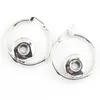 Dangle Earrings 12/18mm Snap Button Clip On For 12mm 18mm DIY Jewelry