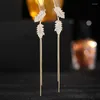 Boucles d'oreilles en peluche Umq Long Tassel CZ LEAF pour femmes Copper Gold Silver plaqué Cubic Zirconia Boîte de bijoux d'oreilles