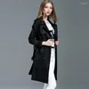 Trench Coats de Femme Plus taille Vêtements pour femmes Spring Automne Double Poit