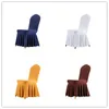 Chair Covers 10PCS/LOT Polyester Solid Universal Spandex Decor Banquet Wedding El Cover Stretch White Black Wholesale