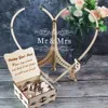 Autres fournitures de fête d'événement Forme de coeur Livre d'or de mariage transparent Décoration Rustique Sweet Drop Box Drop 3D Livre d'or en bois 221020