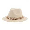 Bérets enfants Chapeau chapeaux pour femmes hommes Fedora chaîne de luxe solide garçons filles automne hiver casquettes décontracté mignon Chapeau Femme