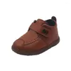 Flat Shoes Velvet Designer For Boys Kids Black Brown Semester School Boy Soft Bottom Casual Leather Child E12064