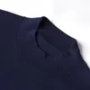 남자 스웨터 2022 가을 남자 모의 목 얇은 스웨터 패션 캐주얼 클래식 스타일 고품질 스트레치 니트 풀오버 남성 브랜드 천