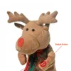 Plush Dolls Electric Roated Dancing Elk Christmas Music Toys Xmas Decoration Home Figurine Year Party Ornament Gift 221111