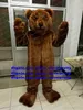 Long Fur Brown Bear Mascot Costume Grizzly Bears Ursus Arctos Carcher Character Company Activity Companys Celebration ZX1597