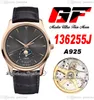 GF Mestre Ultra Thin A925 Automático Relógio de Mens Automático 136255J Lua Mudanças mensais de 39mm Gold Gold Dial Grel