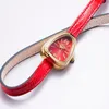 Armbanduhr Missfox Green Watches for Women Fashion Classic Leder Quarz Uhr mit Iceout Diamond Lünette Sommer Ootd Handuhr Großhandel Großhandel