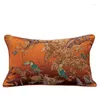 Pillow Cover Neo-classical Light Luxury Orange-red Jungle Leopard Decoration Pillowcase