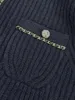 2022 Frauen Vintage Designerin Tweed Blazer Jacke Mantel Frauen Milan Runway Designer Kleid Kausaler Langarm Tops Bekleidungsanzug A1
