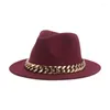 Bérets enfants Chapeau chapeaux pour femmes hommes Fedora chaîne de luxe solide garçons filles automne hiver casquettes décontracté mignon Chapeau Femme