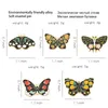 Butterfly Insect Moth Enamel Pins Retro Romance Flowers Wings Brooches Lapel Badges Nature Inspiration Jewelry Gift For Women1734086