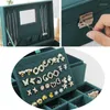 Jewelry Pouches 2-Layer Flannel Organizer Box Necklaces Earrings Rings Storage Case Large Capacity With Lock For Women