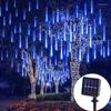 Saiten Outdoor Solar Lichter 30CM LED Meteorschauer Regen Straße Girlande Jahr Weihnachtsdekoration für Zuhause 2022
