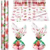 Gift Wrap Cellophane Paper Wrapping Christmas Roll Clear Wrapper Sheet Xmas Transparent Bagsflowers Packing Basket Baskets Santa