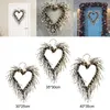 الزهور الزخرفية توت إكليلا من الزهور مع LED Garland Winter Hostgiving Door Door Home Decoration