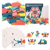 Lärande leksaker barn trä 3d jigsaw pussel smart bräde baby montessori utbildning för barn geometriska form pussel leksak 221012