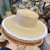 Wide Brim Hats Elegant Fringed Natural Straw Hat For Women Summer Jazz Beach Sun Bonnet Enfant Kuntucky Custom Cape