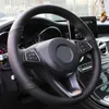 Pokrywa kierownicy DIY niestandardowa sztuczna skórzana okładka samochodu do solaris verna i20 i25 akcent 2008-2014 sedan hatchback