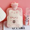 Other Home Garden 5001000ml Kawaii Bear Water Bottle Plush PVC Cute Large Reusable Hand Foot Belly Warmer Explosion-proof Portable Bags Gift 221014