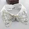 Bow Ties Elegant Lapel Necklace Fake Collar For Women Fuax Clos Tie Shirt Detachable Embroidered False Clothes Accessory