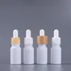 200pcs 10ml bottiglia di vetro bianco contagocce bottiglie di olio essenziale con contagocce campione di profumo fiale essenza liquido cosmetico