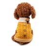 Dog Apparel Classic Knitted Pet Sweater Sweet Color Clothes for Small s Winter Year's Jacket without Sleeves Cat Clothing 221111