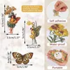 Opakowanie prezentów 90pcs Wróżki naklejki vintage Butterfly Flower Plant Scrapbooking Naklejka Przezroczyste botaniczne zapasy estetyczne dla DIY rzemiosło