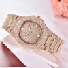 Polshorloges 2022 Fashion Rose Gold Quartz Women kijken luxe gouden diamanten merken polshorloge roestvrij staal