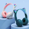 Multiolor Cool Glow P47M trådlös hörlurar Bluetooth -hörlurar hopfällbara för iOS Xiaomi Samsung Huawei hörlur