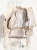 Женские куртки Faux Pu Кожаная укороченная пайфуер женщины 2022 Осень Зимний бархатный ошейный воротник с ручными рукавами.