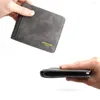 Portefeuilles Slim Thin Wallet Business Short Leather Purses Bifold Money Clip ID Card Holder Men