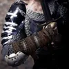 Knee Pads Arm Guards Costume Steampunk Retro Knights Leather Battle Guard Adjustable Long Style Bracers Medieval Armor For Men