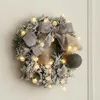 Dekorative Blumen Weihnachten Mesh Band für Kränze Fenster Anhänger 30 cm Szene Ornamente Dekoration Arrangement Kranz 6