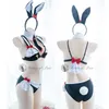 Cosplay peruker nekopara chocola cosplay underkläder set söt lolita bunny flickor kanin öron bikini med svans kawaii anime piga uniform 229s