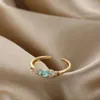Anneaux de mariage couleur or torsion cristal Zircon bague de fiançailles pour Femme filles mode CZ ouvert Femme éternité promesse bijoux