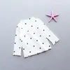 Chemises bébé filles vêtements à manches longues col rond amour coeur chemise enfants Blouse coton hauts pour enfants