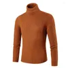 Men's Sweaters Autumn And Winter Men's Fleece Thickened Long-sleeved Turtleneck Sweater Comfortable Casual Slim Fit All-match Knitted